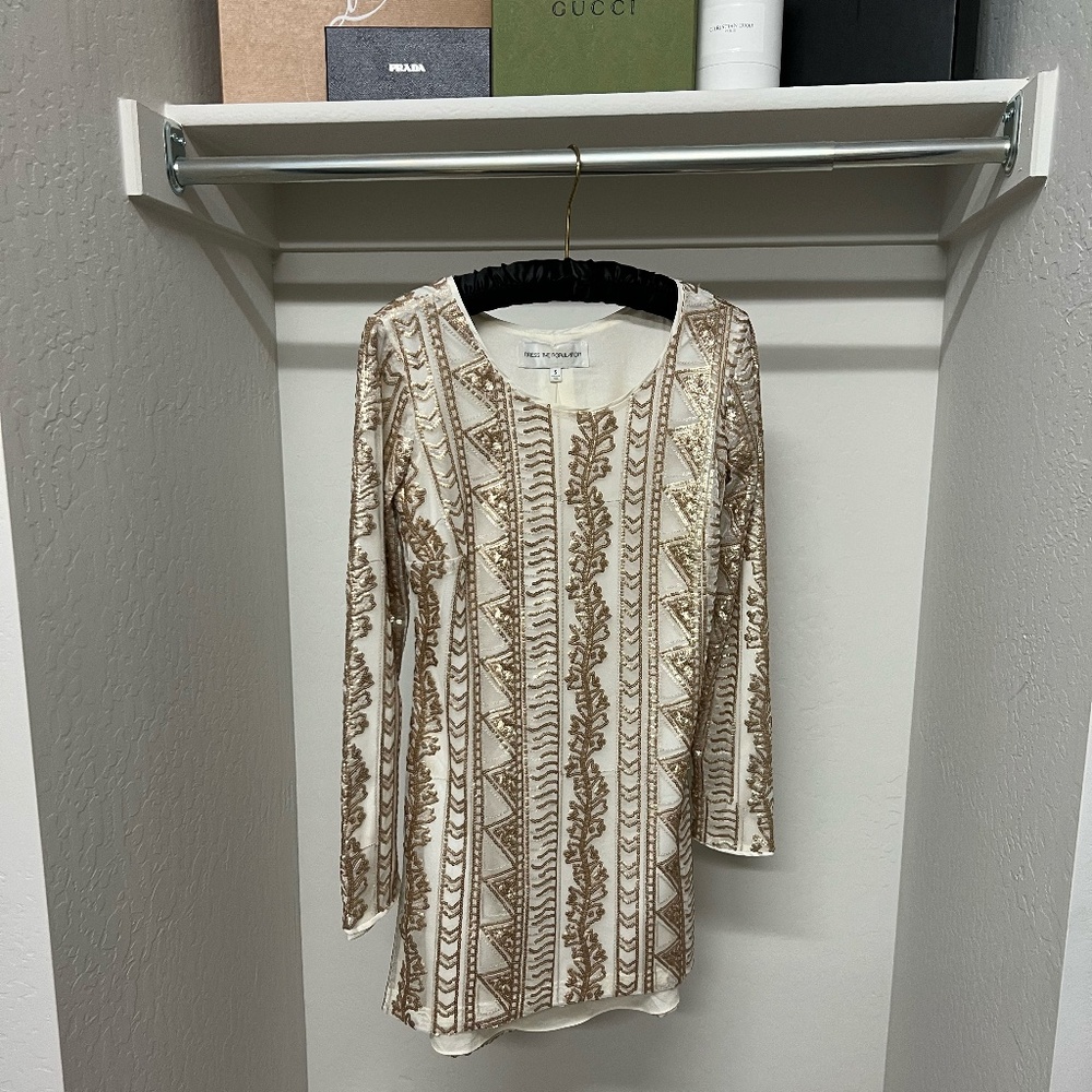 Dress the Population Gold Sequins Shift Dress